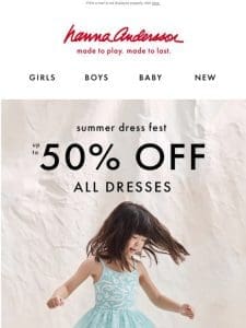 LIMITED TIME: Up to 50% Off ALL DRESSES