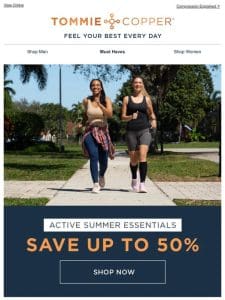 Last Call   Save up to 50% on Active Summer Essentials