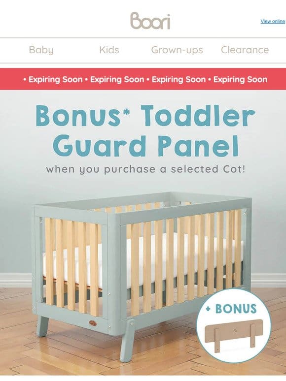 Last Chance: Free Toddler Guard Panel Ends Soon!