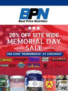 Last Chance: Save 20% Before Memorial Day Sale Ends!