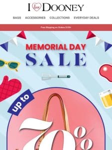 Last Chance To Save up to 70% for Memorial Day!