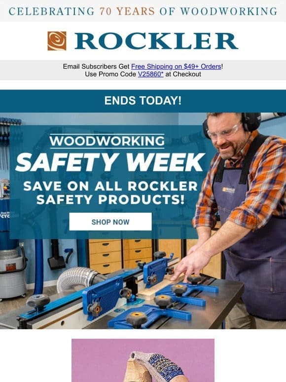 Last Chance: Woodworking Safety Week Discounts End Today!