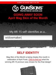 Last Chance for Mag Skin of the Month for April!