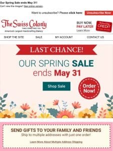 Last Chance to SAVE
