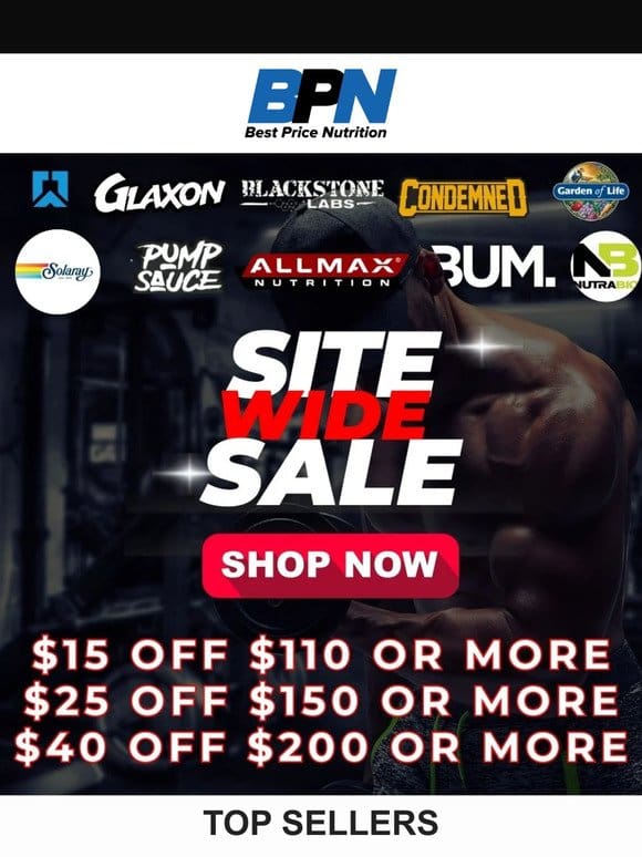 Last Day to Save $40 OFF Supplements