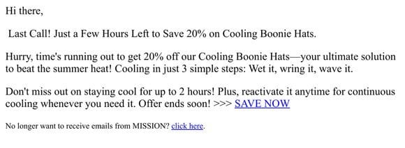 Last call: 20% off Cooling Boonie Hats