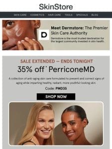 Last chance: 35% off Perricone MD at Dermstore