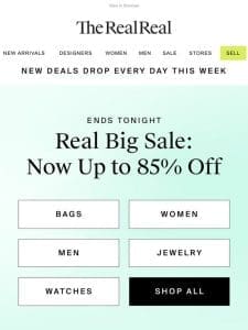 Last chance for up to 85% off bags