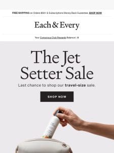 Last chance to save on travel essentials