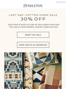 Last day: 30% off Cotton Home Sale