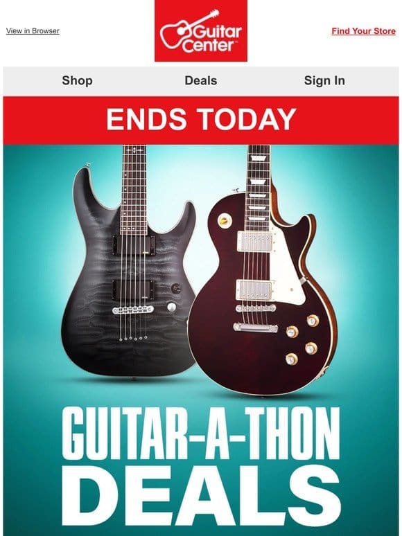 Last day for Guitar-A-Thon deals