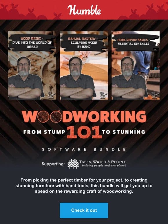 Learn woodworking with 20+ courses & ebooks that’ll get you crafting in no time!