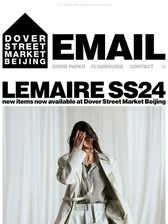 Lemaire SS24 new items now available at Dover Street Market Beijing