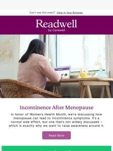 Let’s learn: Incontinence after menopause