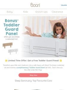 Limited Time Offer: Get a Free Toddler Guard Panel!