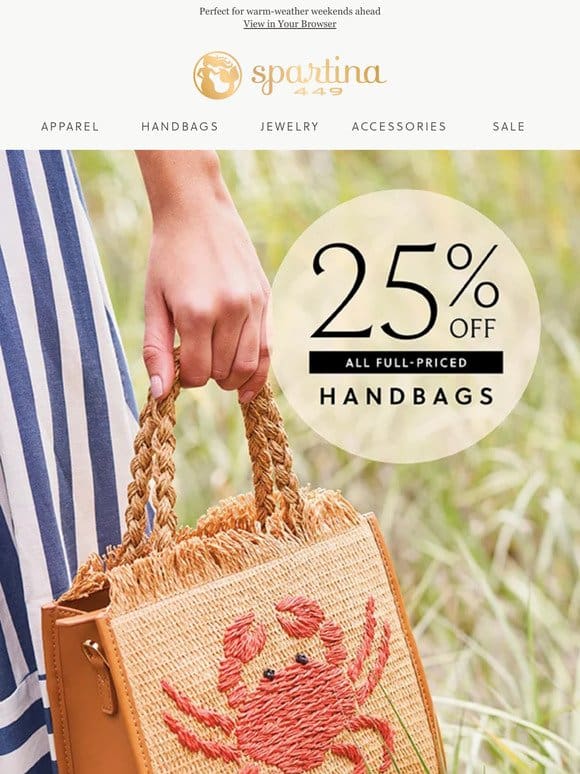 Limited-Time Sale: 25% OFF All Handbags