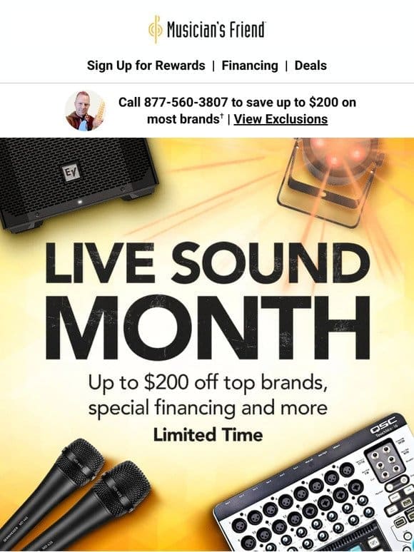 Live Sound Month: Top-brand deals and financing
