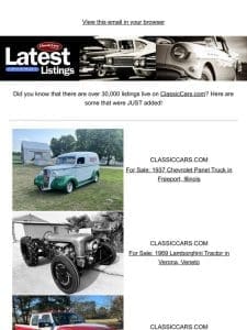 Live and ready to go from ClassicCars.com!