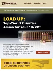 Load up on top-tier .22 rimfire ammo!