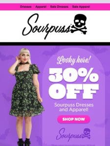 Looky Here   30% Off Sourpuss Dresses & Apparel!