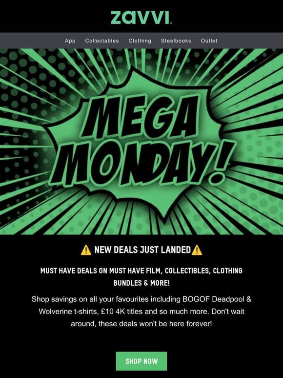 MEGA Monday! Huge Collectibles， Film & Bundle Savings