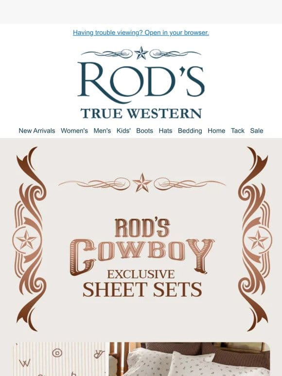 Made for Comfort: Rod’s Exclusive Cowboy Sheets