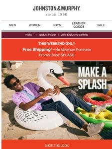 Make A Splash – Free Shipping and Markdowns!