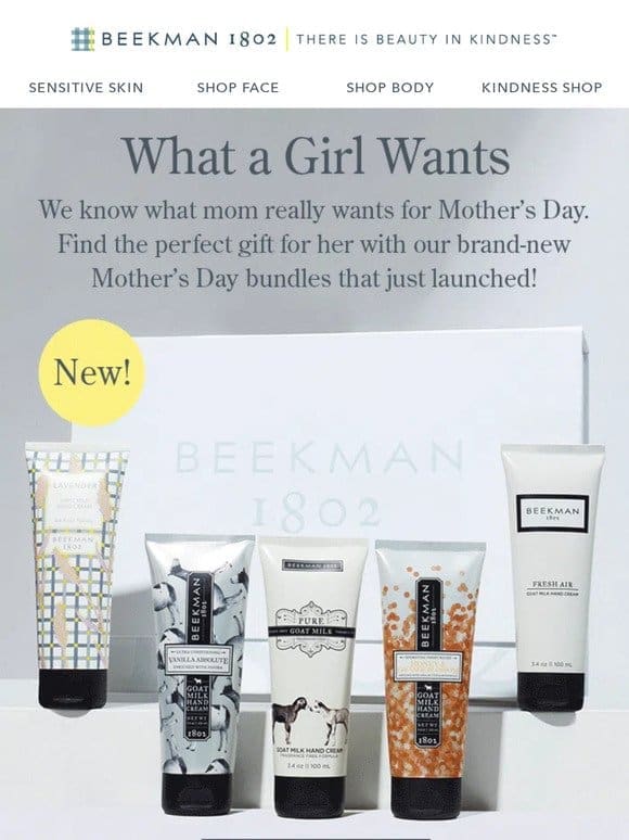 Make Mom’s Day with a Goat Milk Gift Set