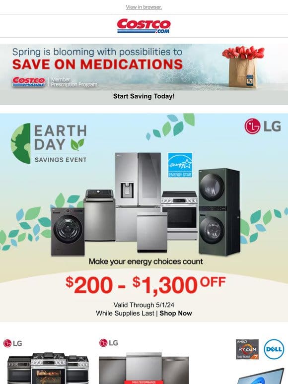 Make Your Energy Choices Count! Earth Day Savings Event on NOW!