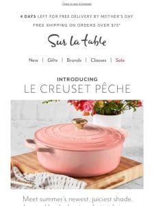 Meet Le Creuset’s juicy new shade: Pêche.