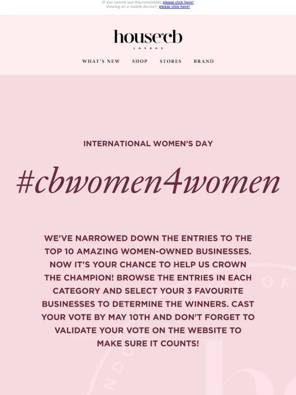 Meet our 10 CBwomen4women finalists