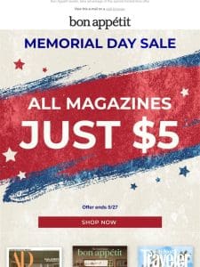 Memorial Day $5 Sale – Don’t Miss Out!