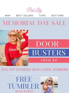 Memorial Day: 50% OFF sitewide!