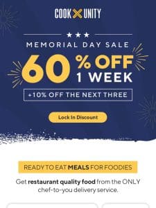 Memorial Day Encore: 60% Off Today!