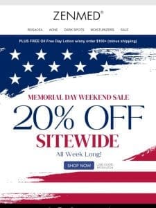 Memorial Day SALE Ending in 3，2，1…