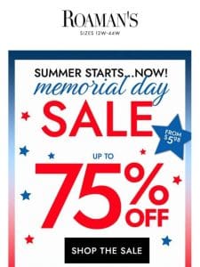 Memorial Day Sale Alert! Up to 75% Off + Extra 60% Off Best Sellers!