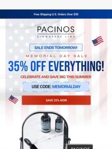 Memorial Day Sale Ends Tomorrow