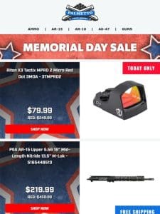 Memorial Day Sale Today Only Deals on Dagger Slides， HK Pistols， Riton Optics， & More!