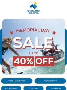 Memorial Day Sale   Up to 40% OFF