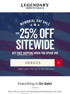 Memorial Day Sitewide Sale