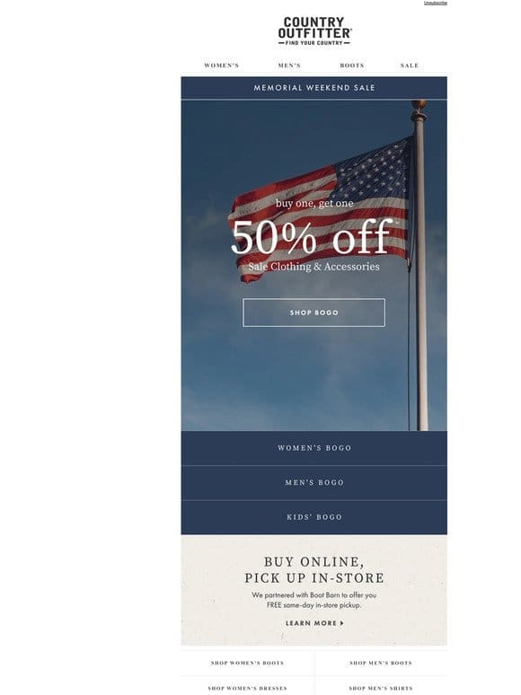 Memorial Weekend Sale