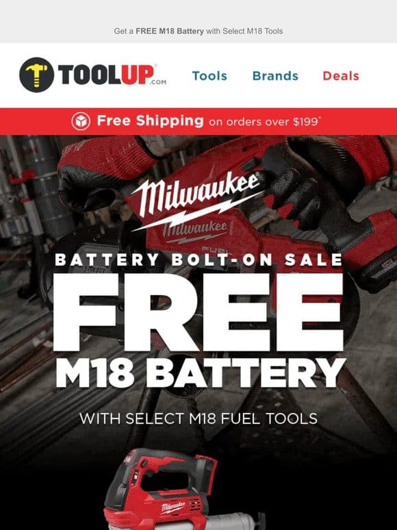 Milwaukee Battery Bolt-On Sale!