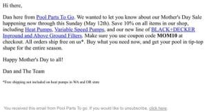 Mother’s Day Coupon