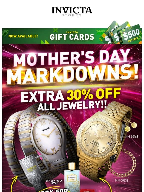 Mother’s Day Markdowns +XTRA 30% OFF All Jewelry❗️