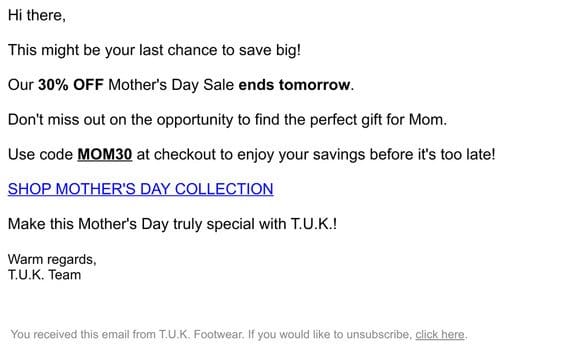 Mother’s Day Sale Ends Tomorrow!