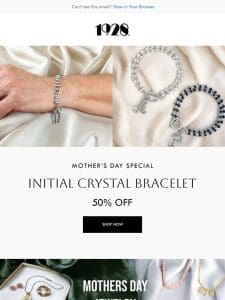 Mother’s Day Special — 50% OFF on Initial Crystal Bracelet