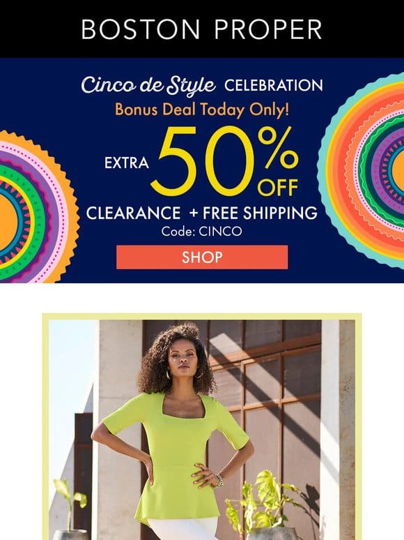 Mucho Savings | Extra 50% off Clearance Today Only