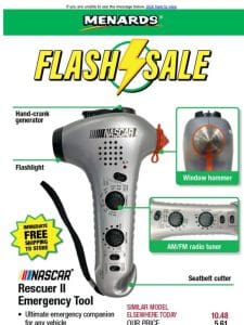 NASCAR® Automotive Emergency Tool ONLY $4.99 After Rebate*!