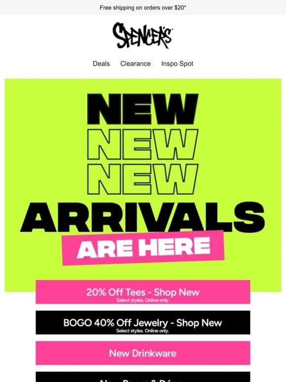 NEW ARRIVALS + BOGO 40% off jewelry