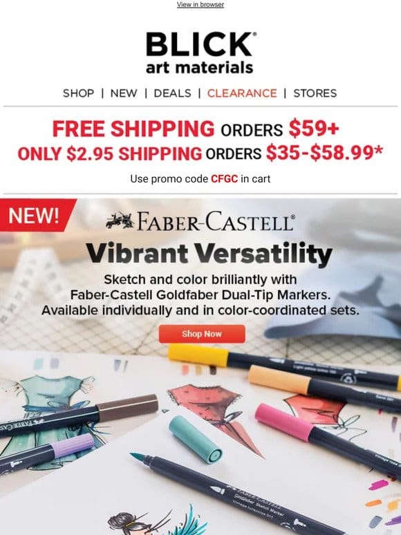 NEW! Faber-Castell Goldfaber Sketch Dual-Tip Markers